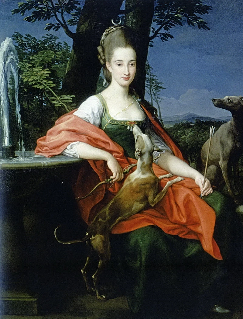 Ritratto di donna come Diana - Batoni Pompeo
